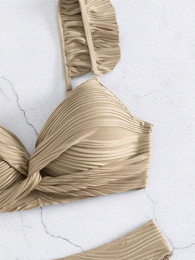MW | Women's Solid Color Ruffled Bikini in 2 Farben S-XL