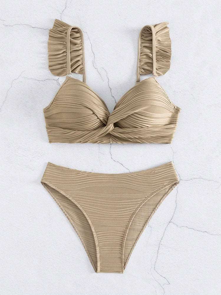 MW | Women's Solid Color Ruffled Bikini in 2 Farben S-XL