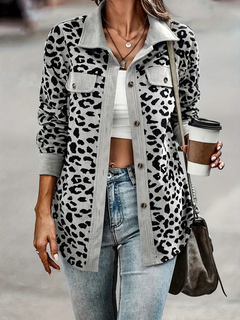 MW | Gewagte und stilvolle Jacke mit Leopardenmuster