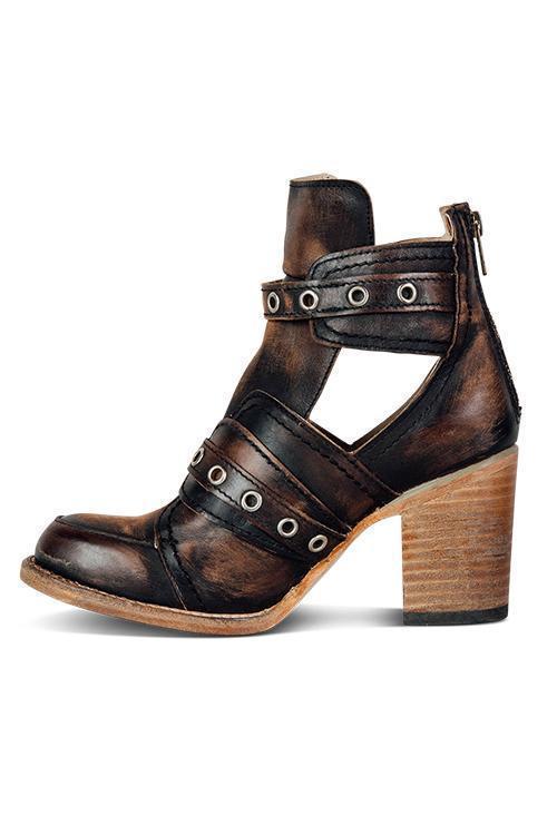 MW | Rustikale Stiefelette mit Blockabsätzen