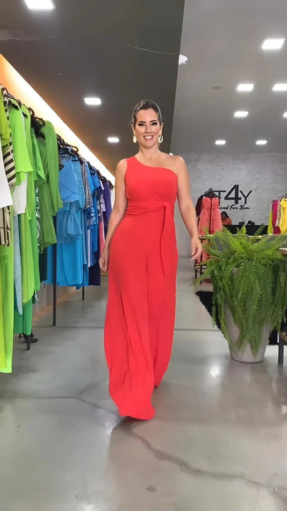 MW | Modischer Ein-Schulter-Jumpsuit